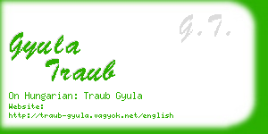 gyula traub business card